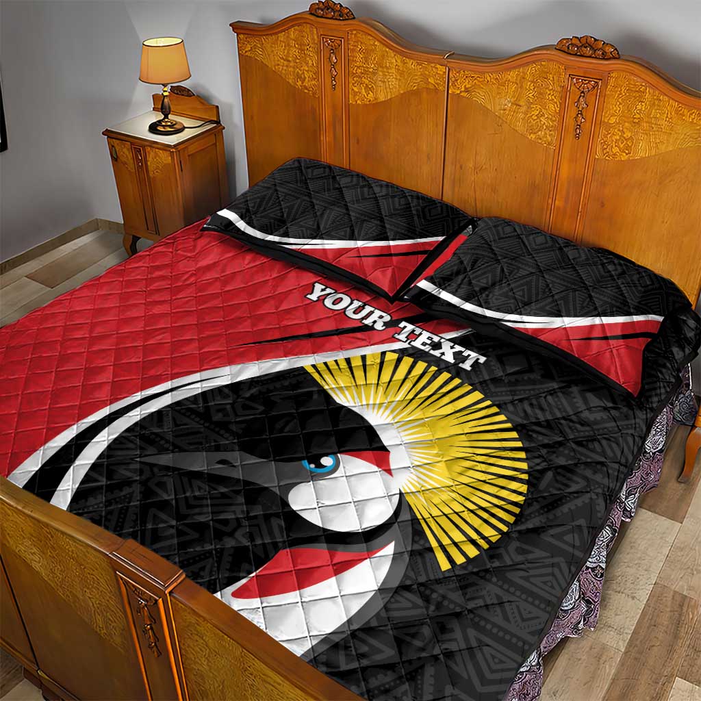 Afro Uganda Rugby Custom Quilt Bed Set Go Cranes - African Pattern LT14
