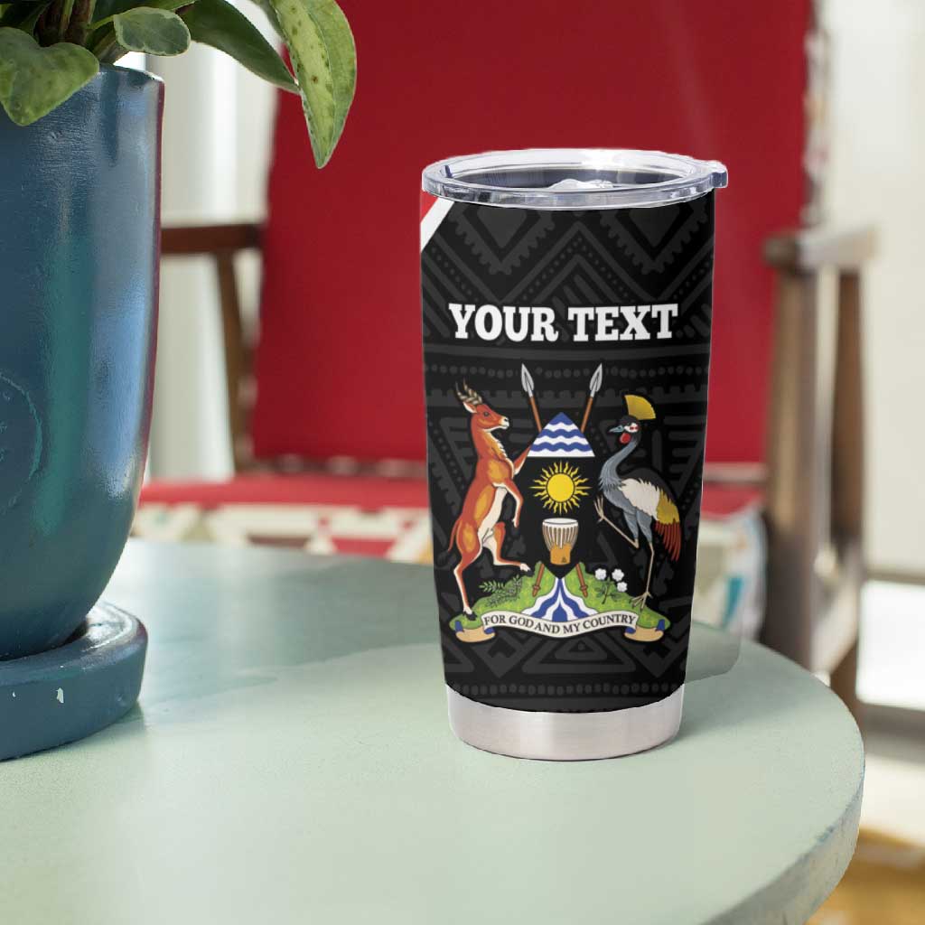Afro Uganda Rugby Custom Tumbler Cup Go Cranes - African Pattern LT14