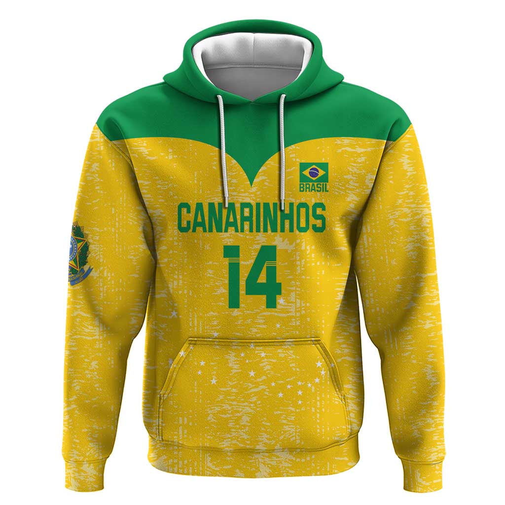 Custom Brasil Volleyball Hoodie Vai Canarinhos! LT14
