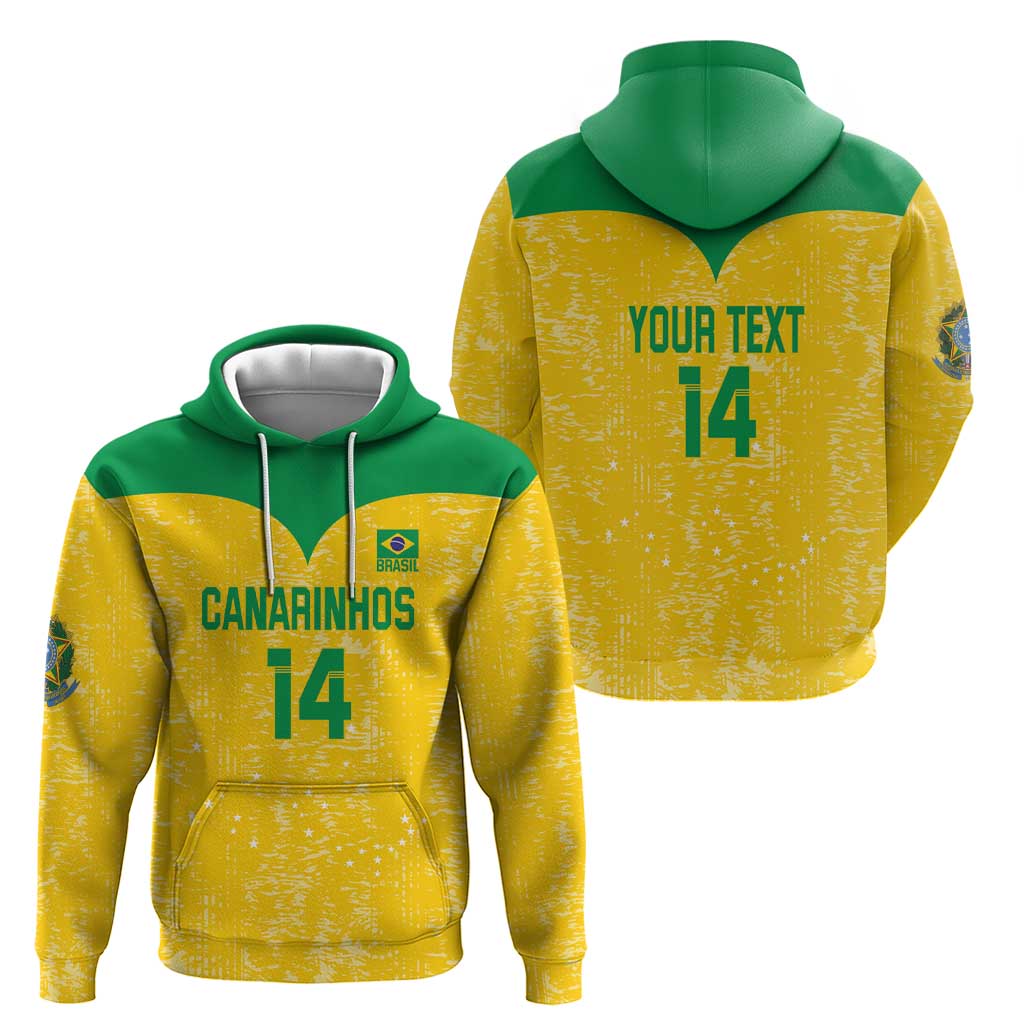 Custom Brasil Volleyball Hoodie Vai Canarinhos! LT14