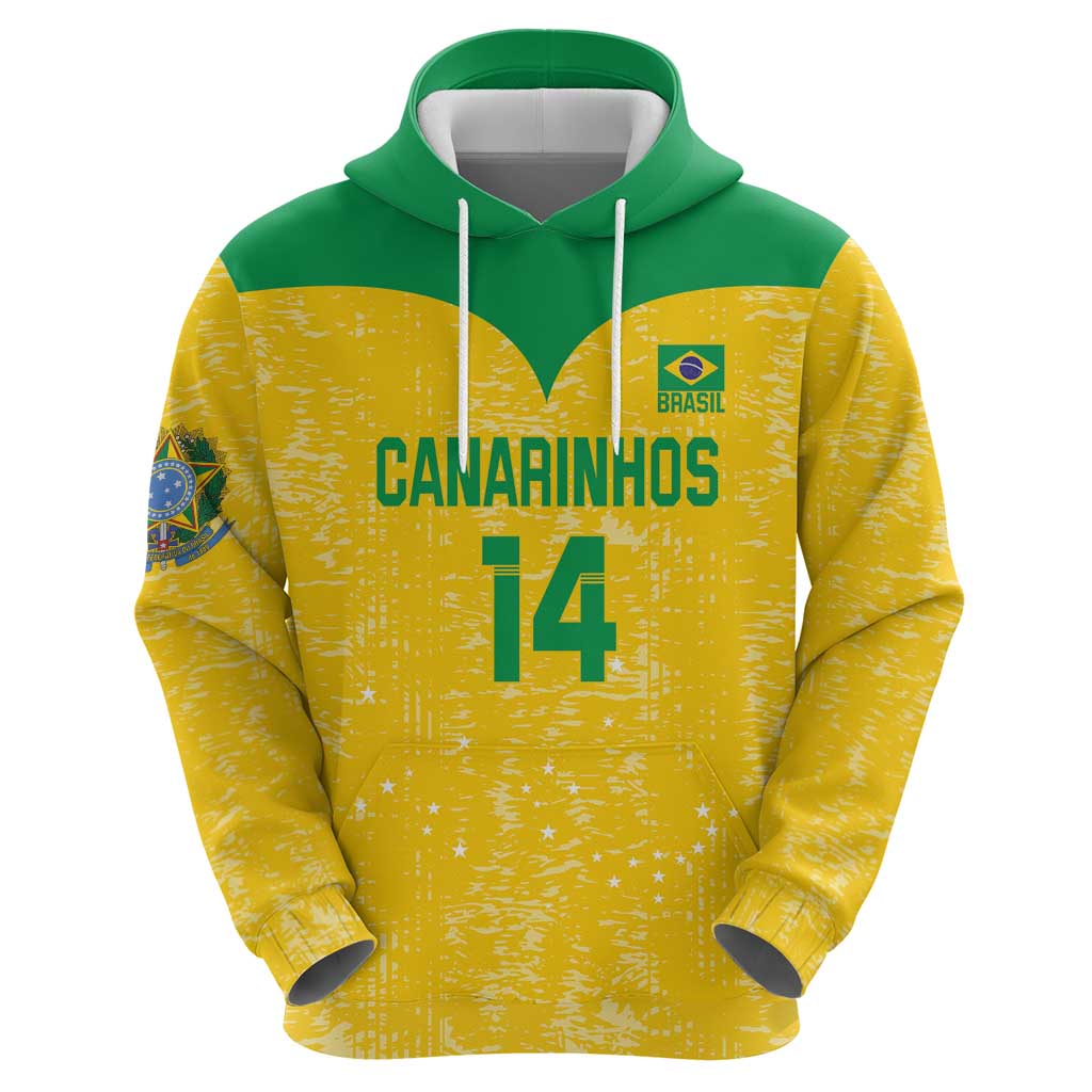 Custom Brasil Volleyball Hoodie Vai Canarinhos! LT14