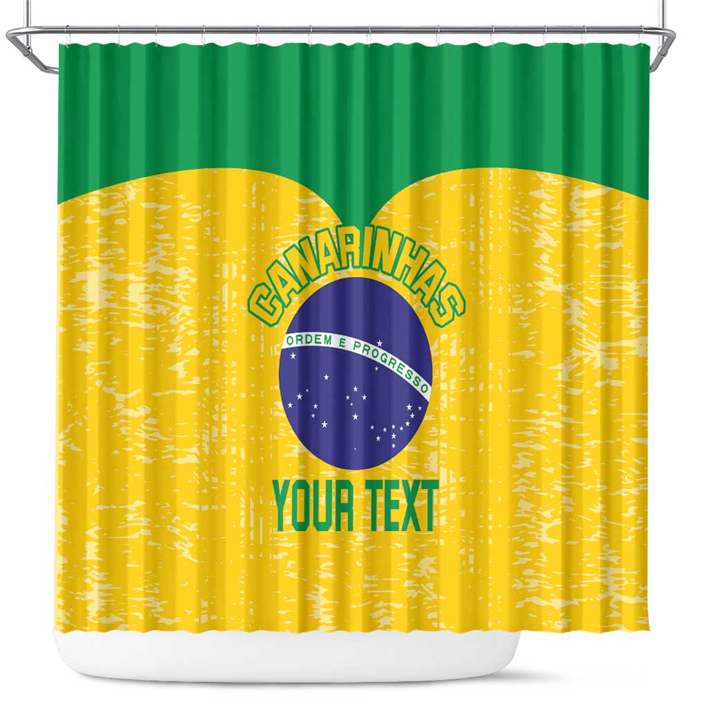 Custom Brasil Volleyball Shower Curtain Vai Canarinhos! LT14