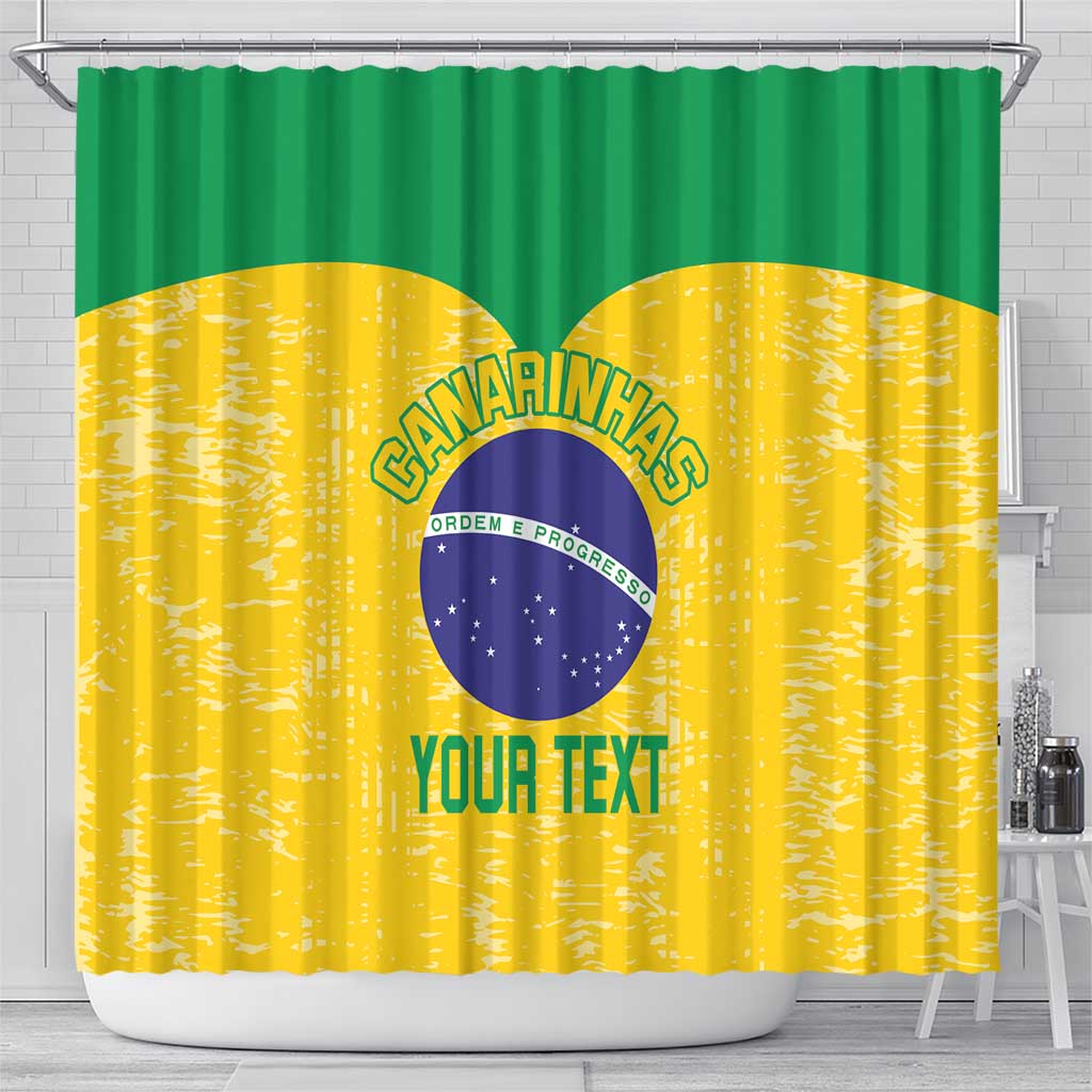 Custom Brasil Volleyball Shower Curtain Vai Canarinhos! LT14
