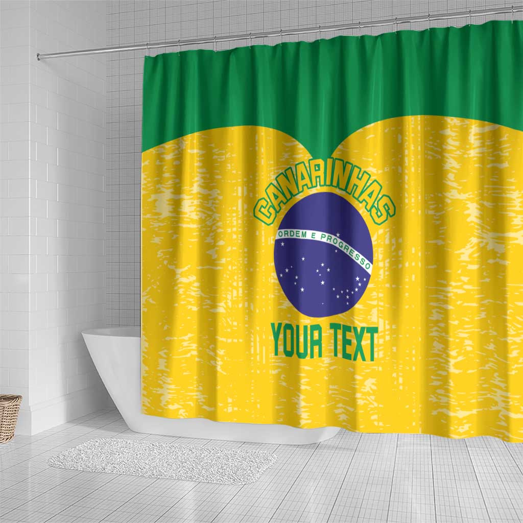 Custom Brasil Volleyball Shower Curtain Vai Canarinhos! LT14