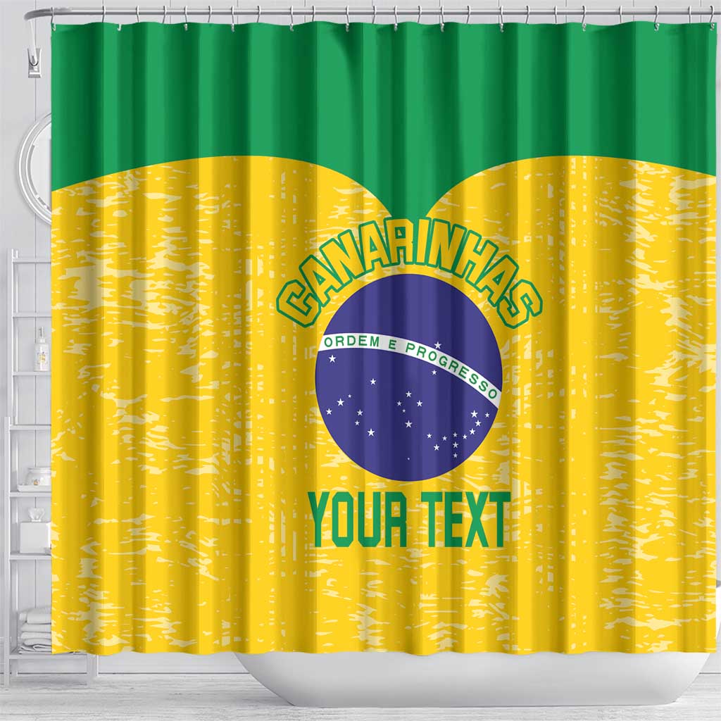 Custom Brasil Volleyball Shower Curtain Vai Canarinhos! LT14
