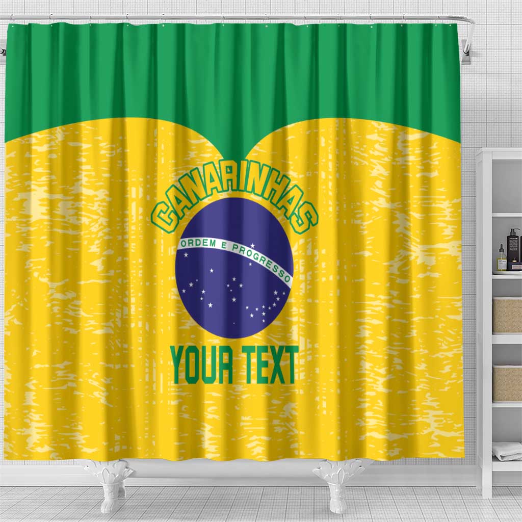 Custom Brasil Volleyball Shower Curtain Vai Canarinhos! LT14
