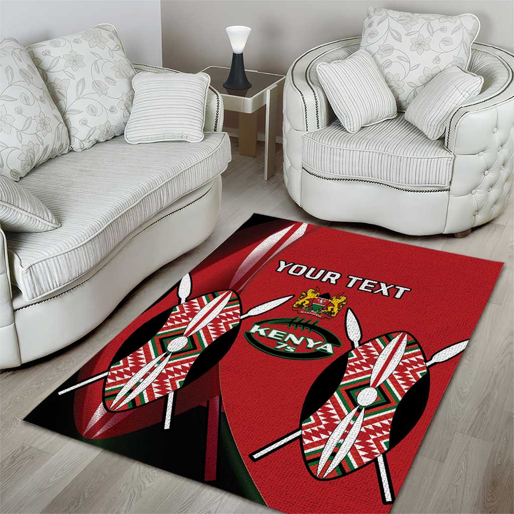 Custom Kenya Rugby Sevens Kenyan Sporty Version Area Rug LT14