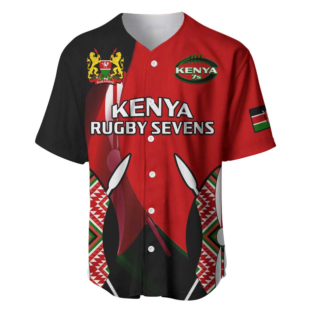 Custom Kenya Rugby Sevens Kenyan Sporty Version Baseball Jersey LT14
