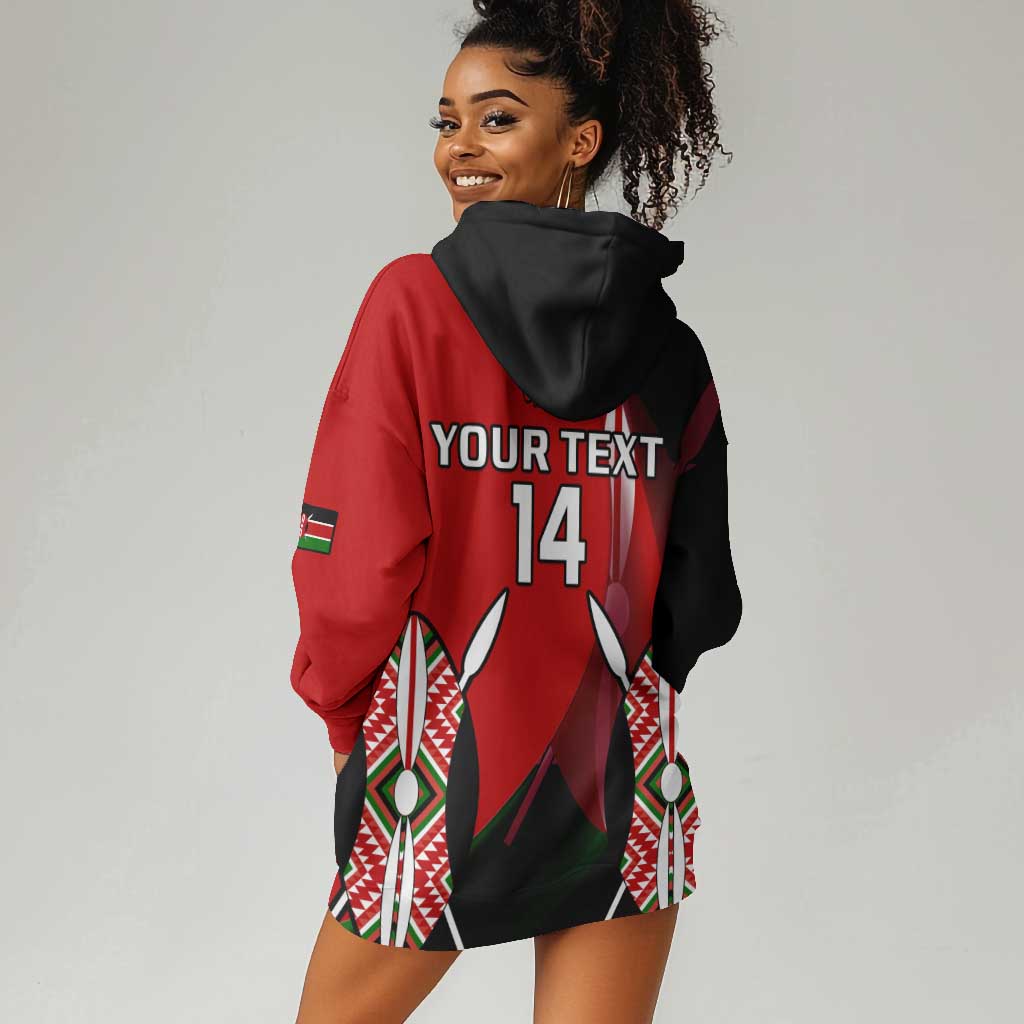Custom Kenya Rugby Sevens Kenyan Sporty Version Hoodie Dress LT14