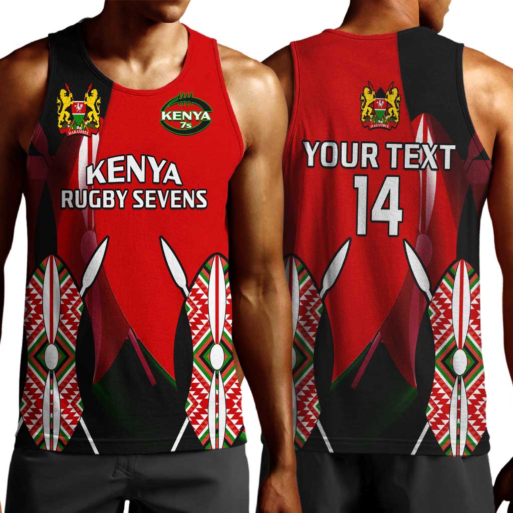 Custom Kenya Rugby Sevens Kenyan Sporty Version Men Tank Top LT14
