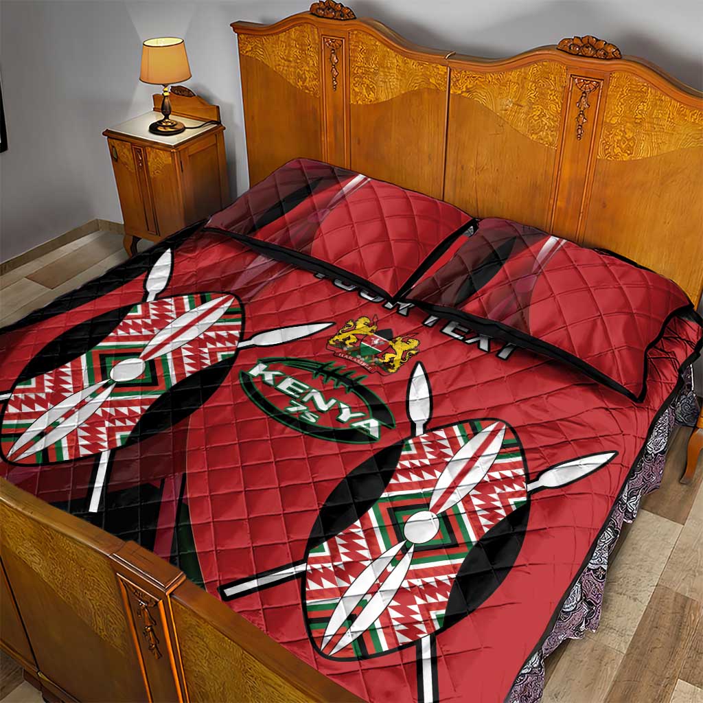 Custom Kenya Rugby Sevens Kenyan Sporty Version Quilt Bed Set LT14
