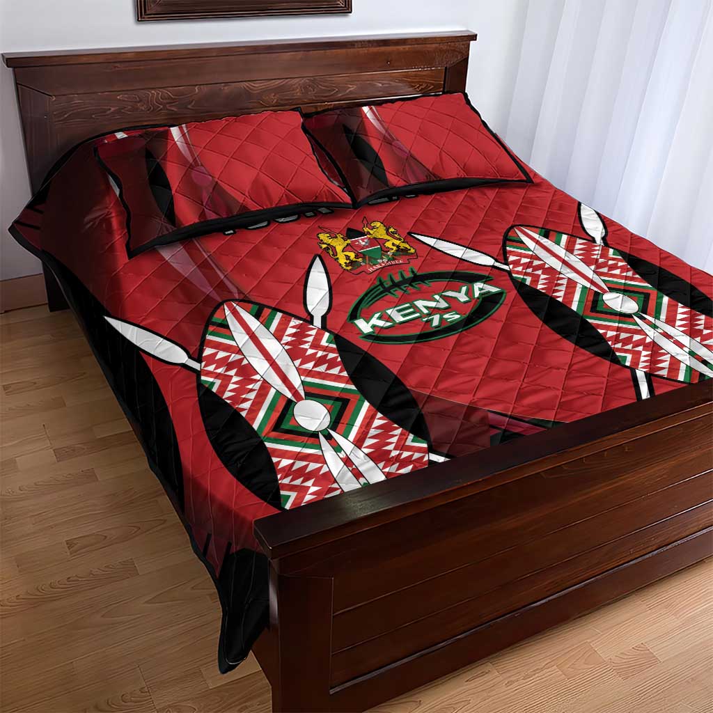 Custom Kenya Rugby Sevens Kenyan Sporty Version Quilt Bed Set LT14