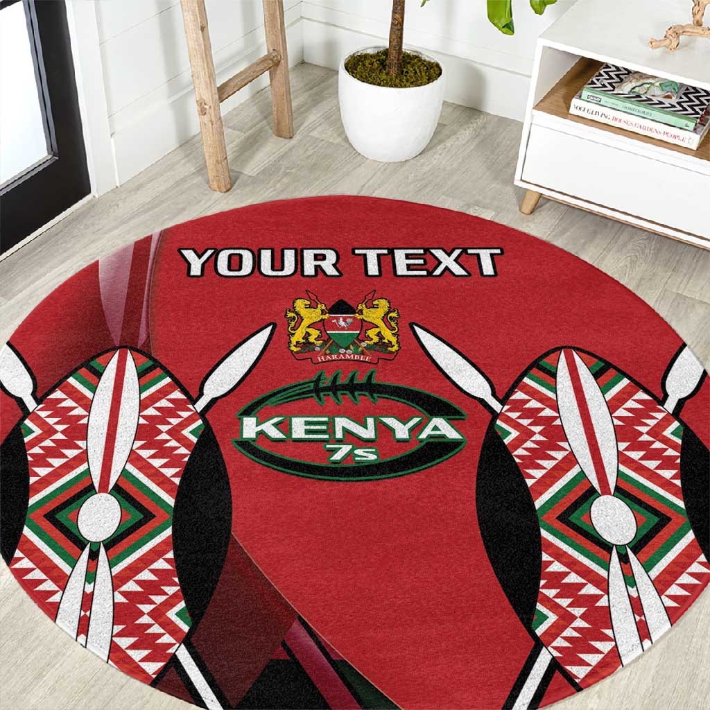 Custom Kenya Rugby Sevens Kenyan Sporty Version Round Carpet LT14