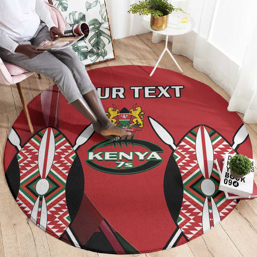 Custom Kenya Rugby Sevens Kenyan Sporty Version Round Carpet LT14