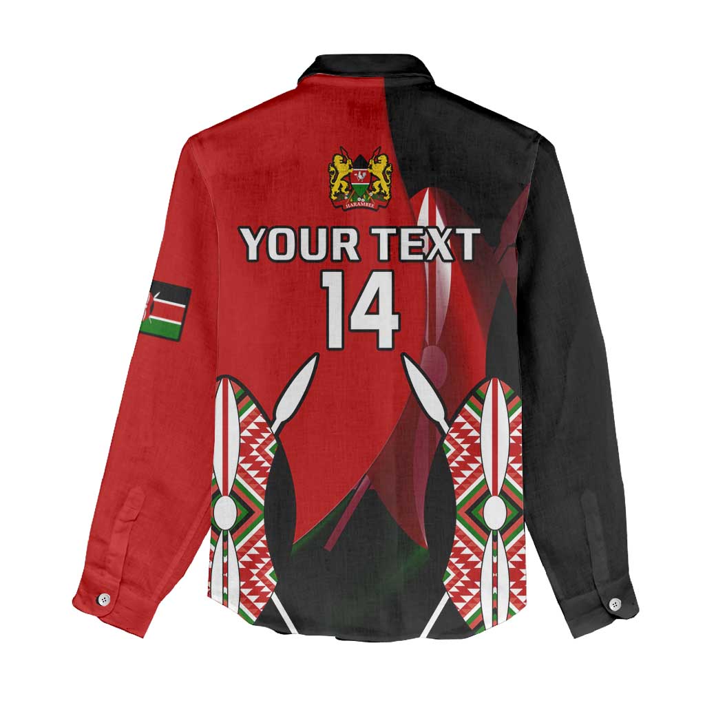 Custom Kenya Rugby Sevens Kenyan Sporty Version Women Casual Shirt LT14