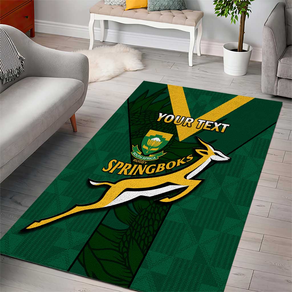 Custom South Africa Rugby Go Blitzboks Sevens Area Rug LT14