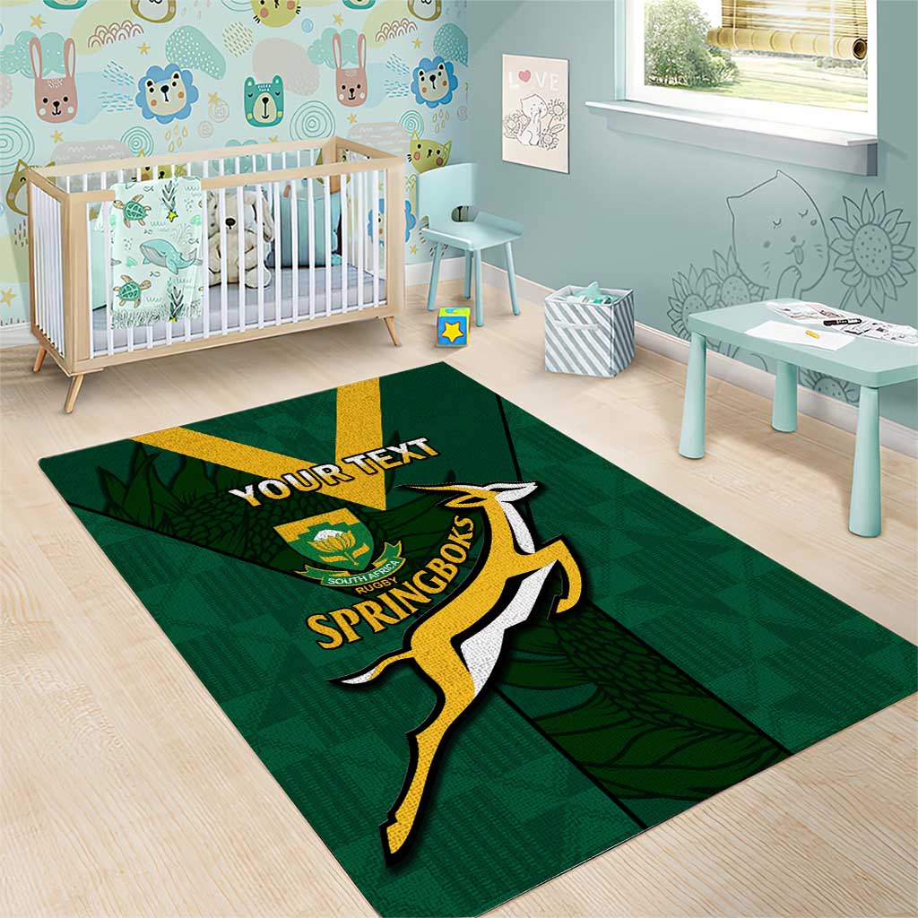 Custom South Africa Rugby Go Blitzboks Sevens Area Rug LT14
