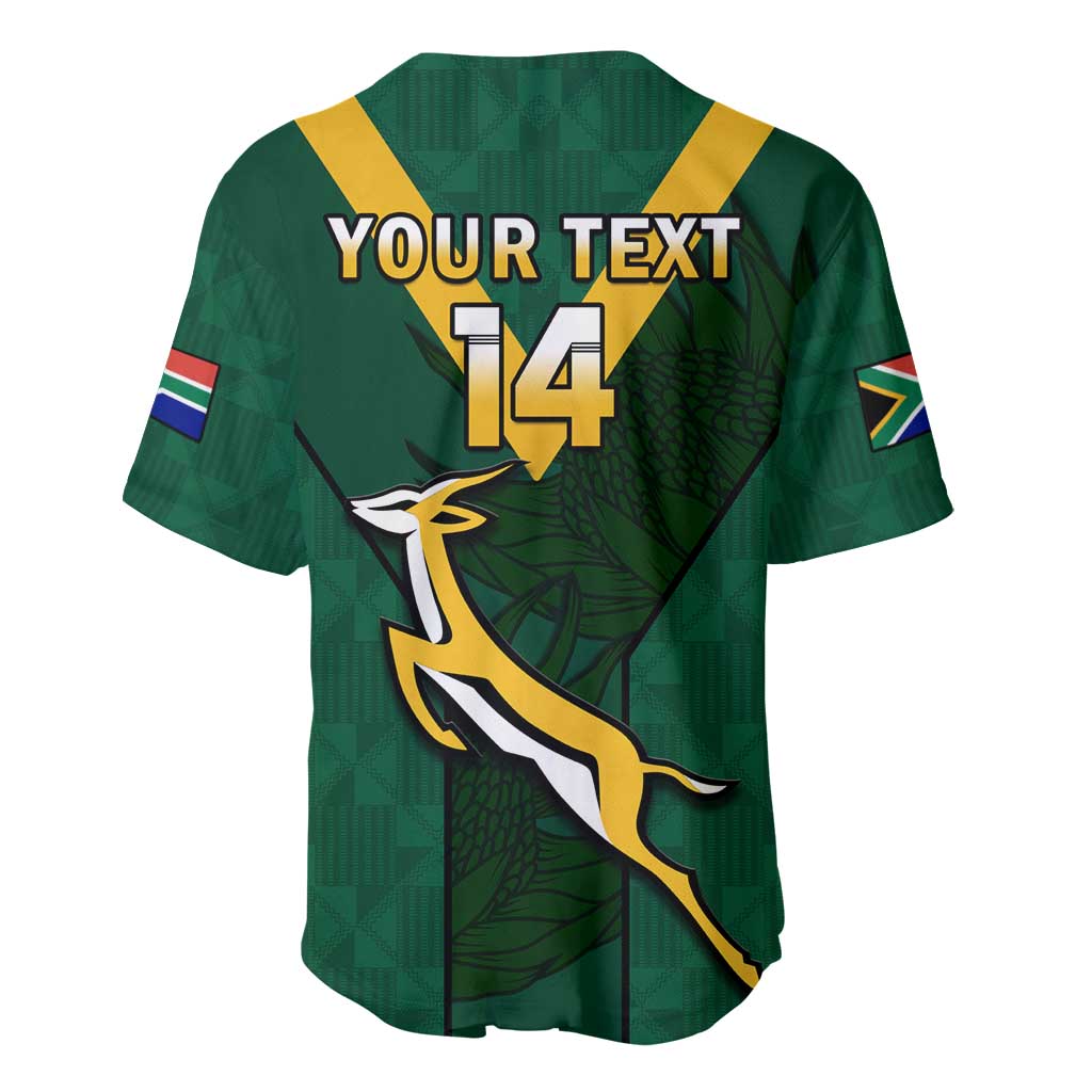 Custom South Africa Rugby Go Blitzboks Sevens Baseball Jersey LT14