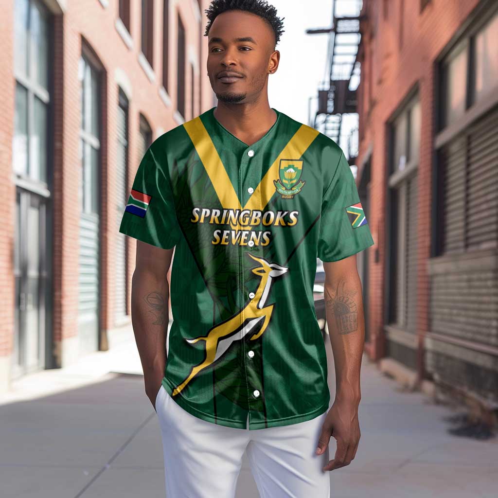 Custom South Africa Rugby Go Blitzboks Sevens Baseball Jersey LT14