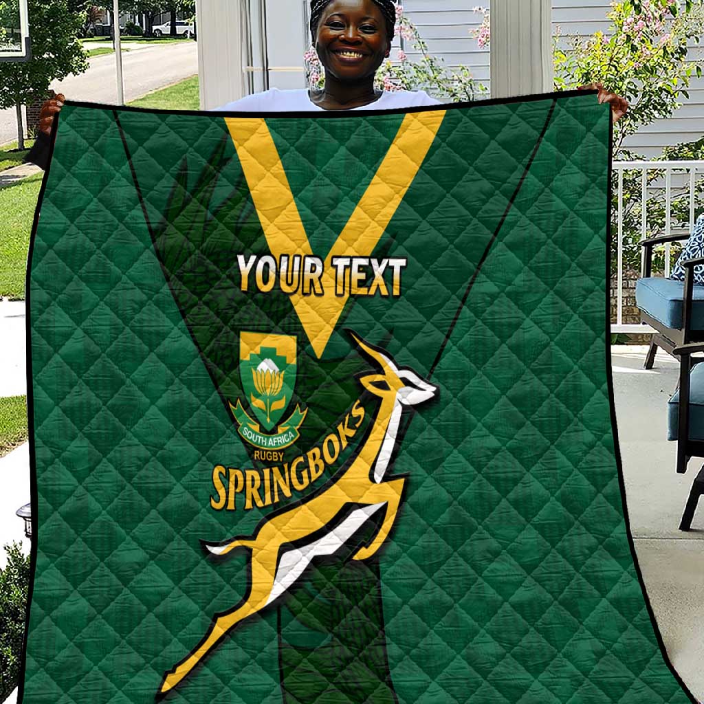 Custom South Africa Rugby Go Blitzboks Sevens Quilt LT14