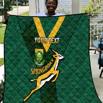Custom South Africa Rugby Go Blitzboks Sevens Quilt LT14