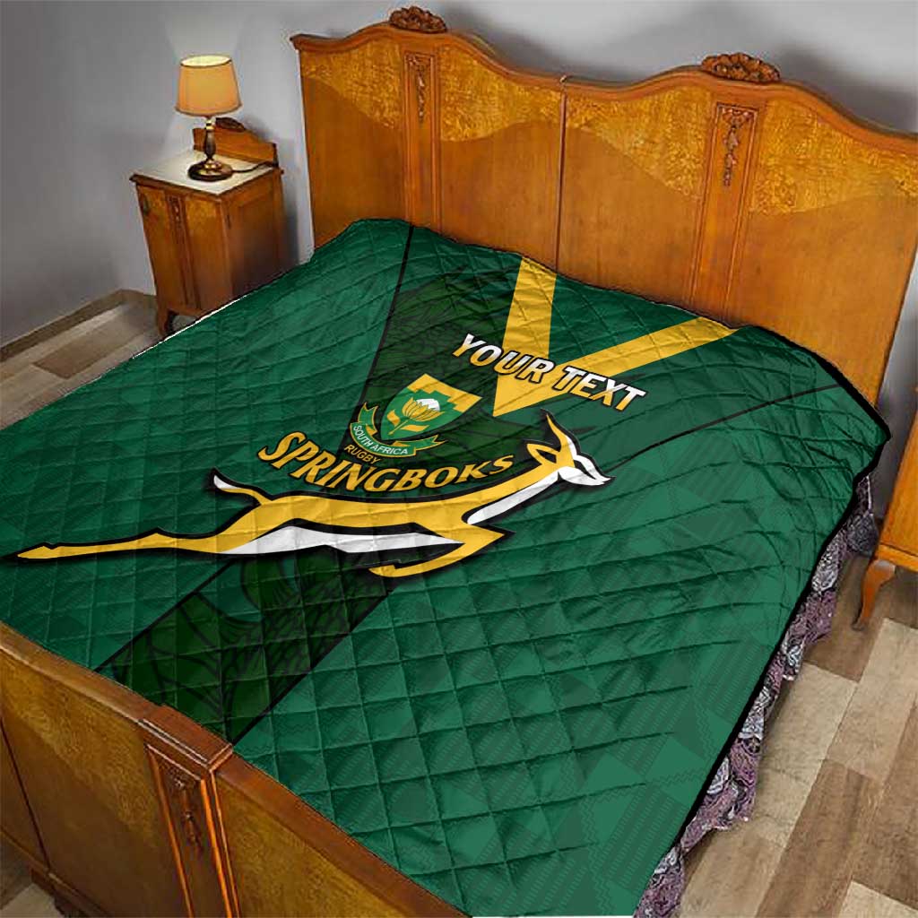Custom South Africa Rugby Go Blitzboks Sevens Quilt LT14