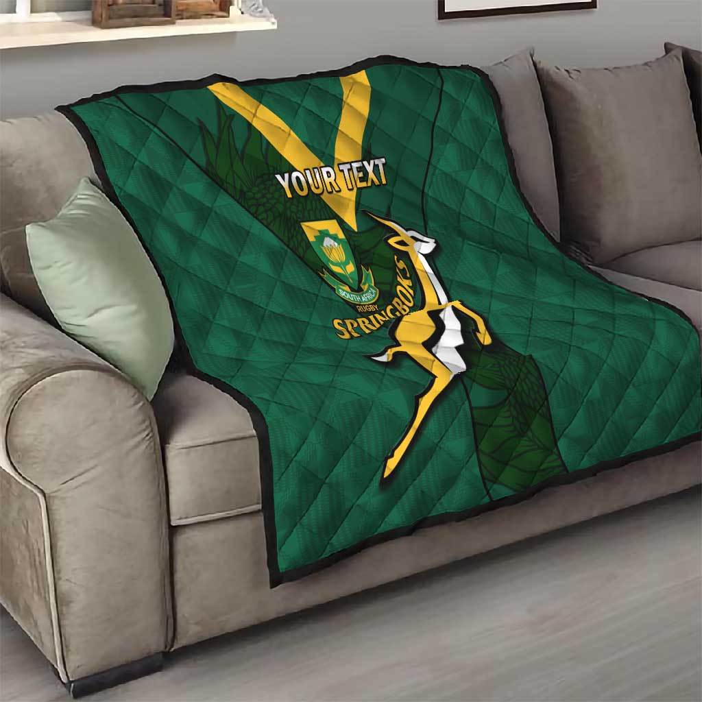 Custom South Africa Rugby Go Blitzboks Sevens Quilt LT14
