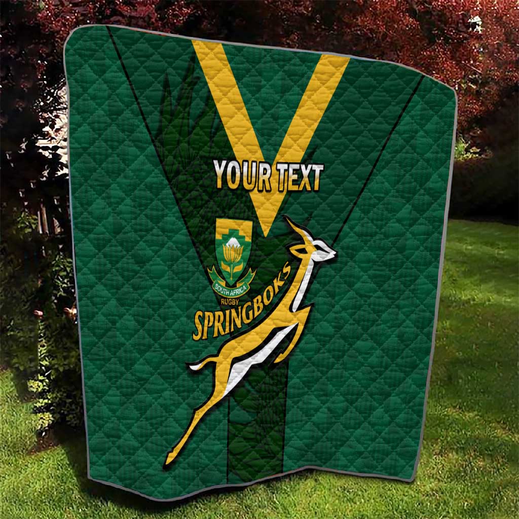Custom South Africa Rugby Go Blitzboks Sevens Quilt LT14
