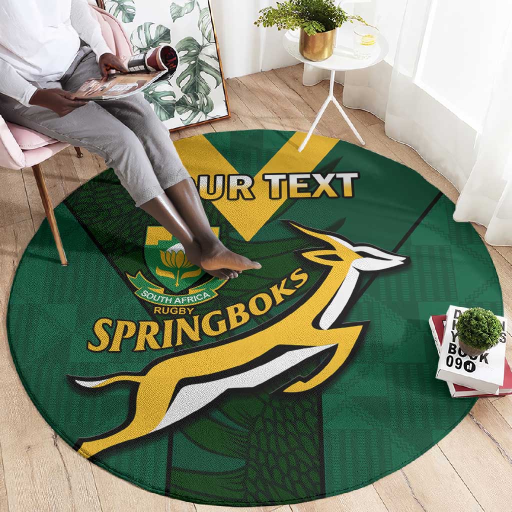 Custom South Africa Rugby Go Blitzboks Sevens Round Carpet LT14