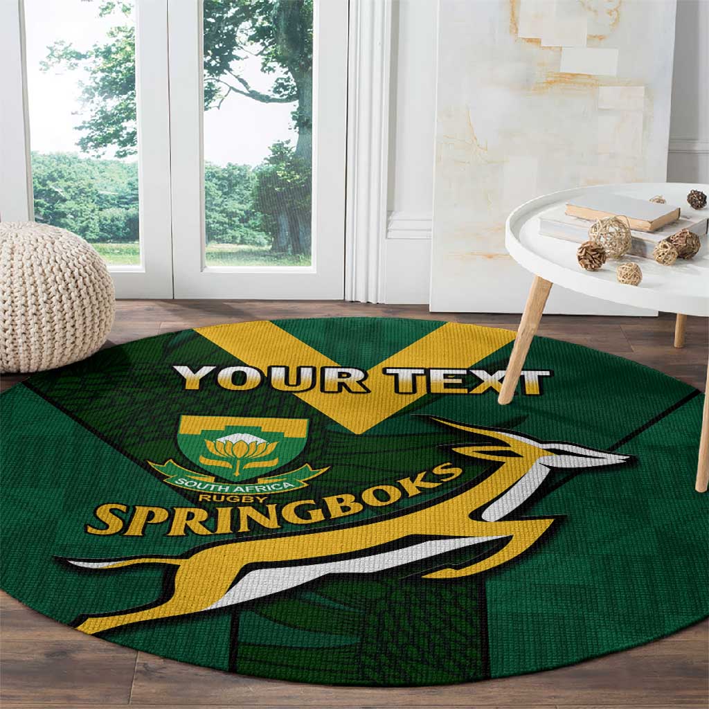 Custom South Africa Rugby Go Blitzboks Sevens Round Carpet LT14