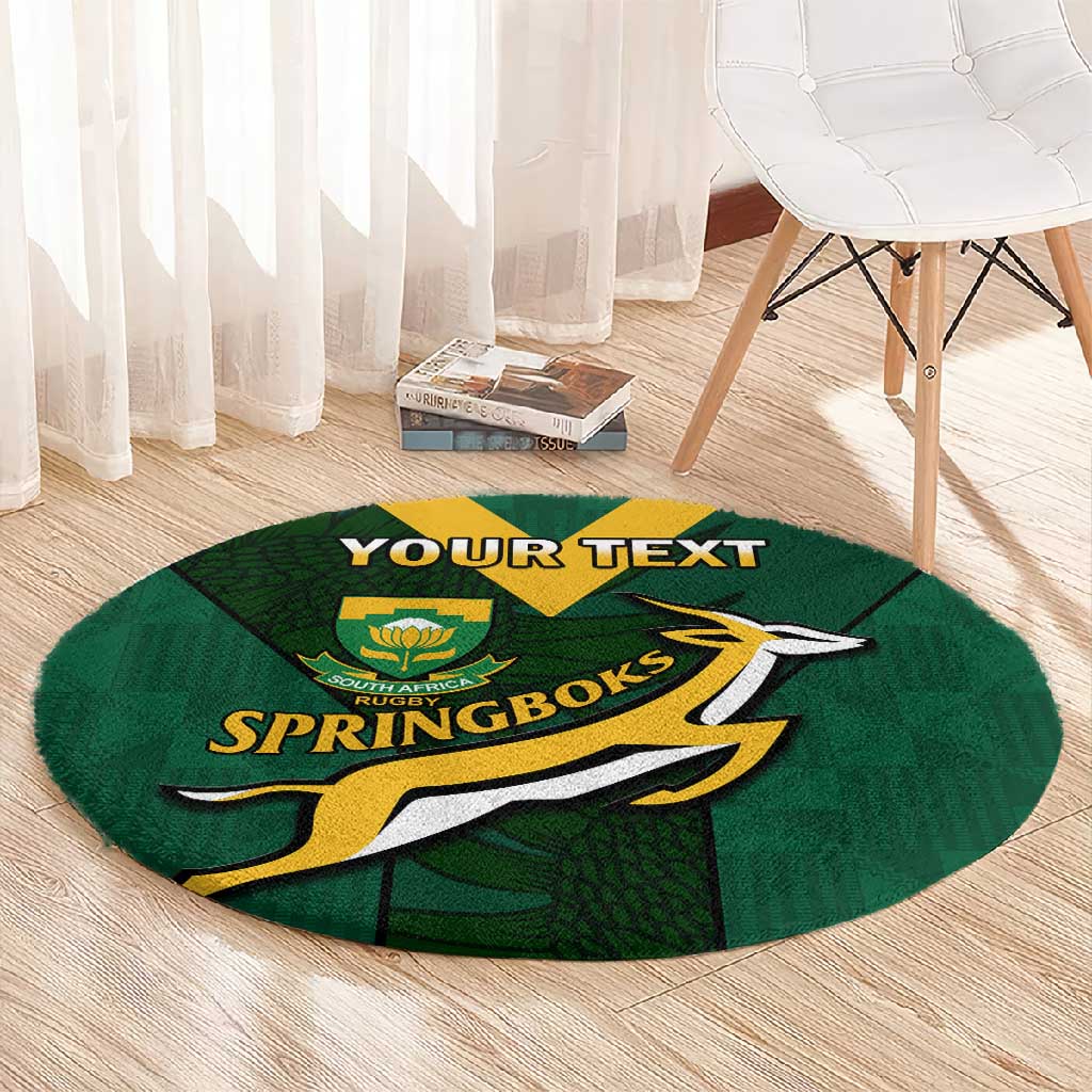 Custom South Africa Rugby Go Blitzboks Sevens Round Carpet LT14
