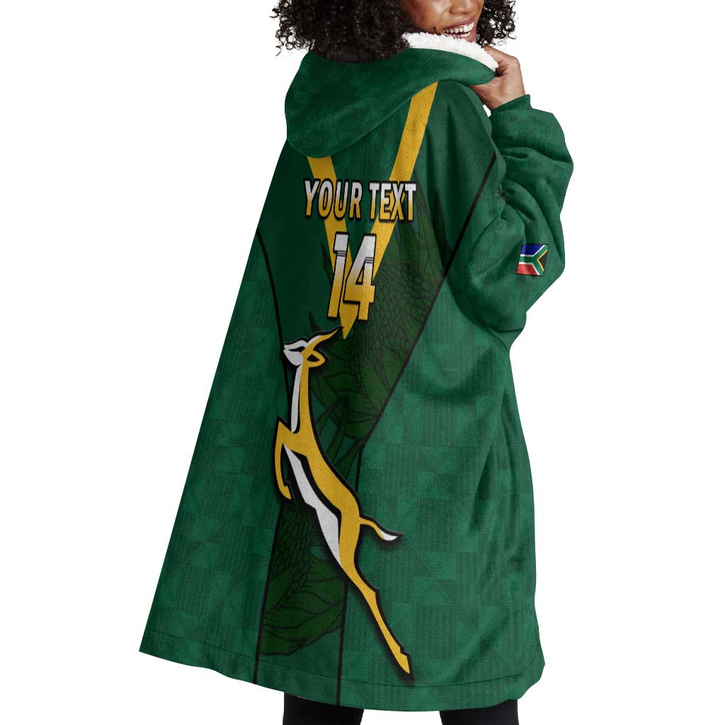 Custom South Africa Rugby Go Blitzboks Sevens Wearable Blanket Hoodie LT14