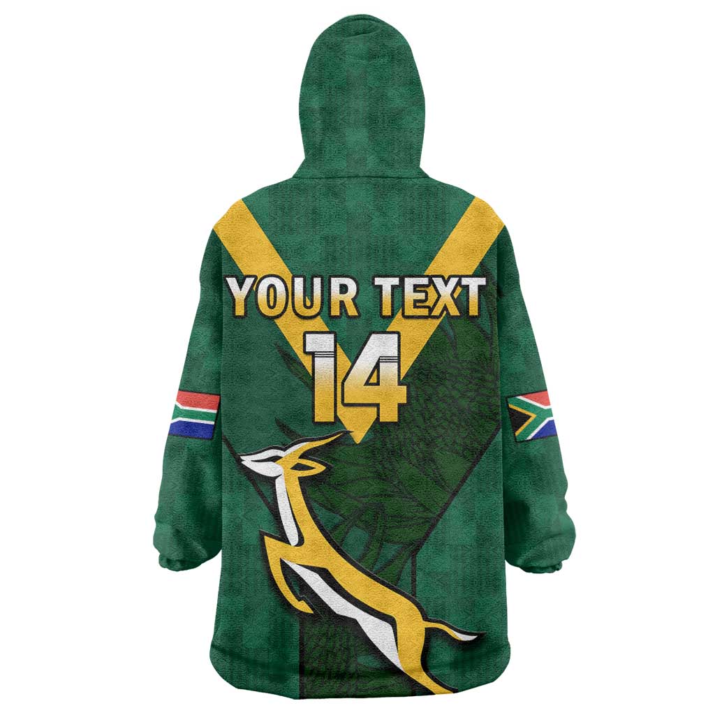 Custom South Africa Rugby Go Blitzboks Sevens Wearable Blanket Hoodie LT14