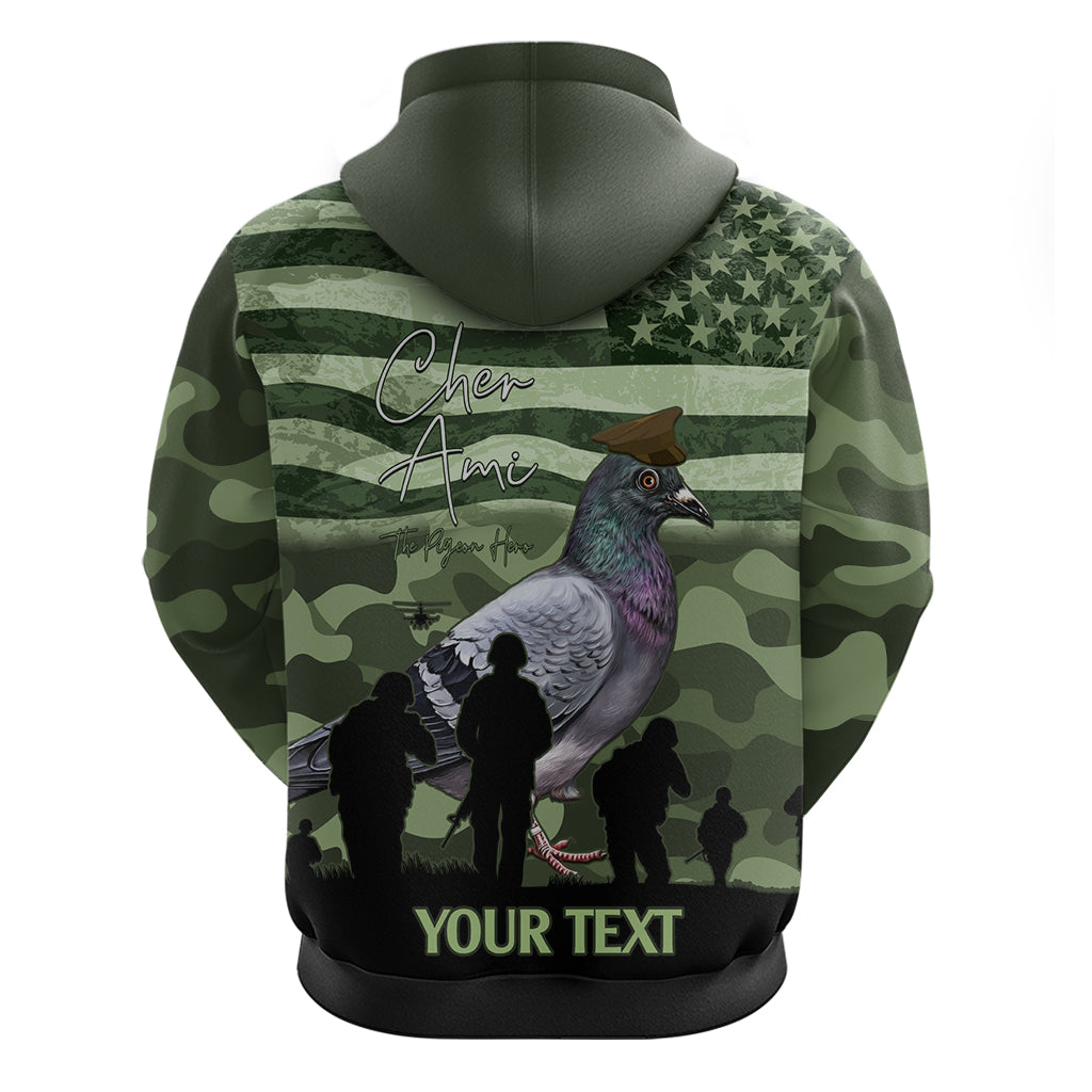 Personalized USA Cher Ami Hoodie Lest We Forget Pigeon Hero LT14
