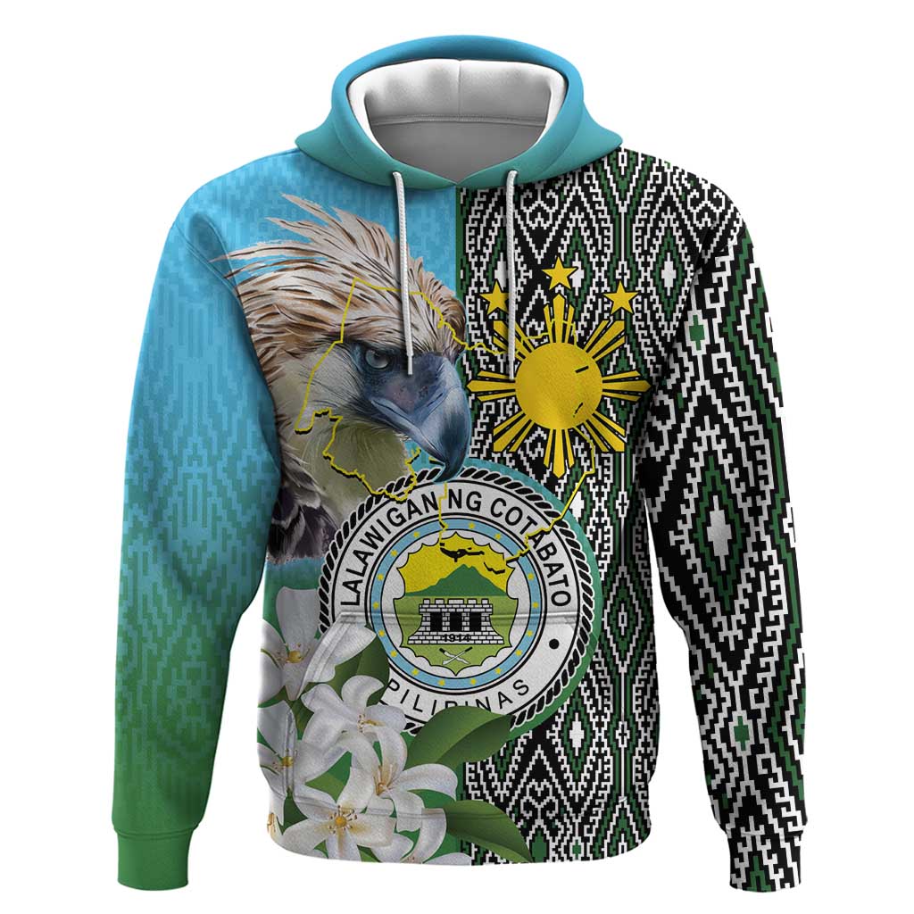 Cotabato Philippines Province Hoodie Filipino Eagle Sampaguita Tinalak Pattern LT14