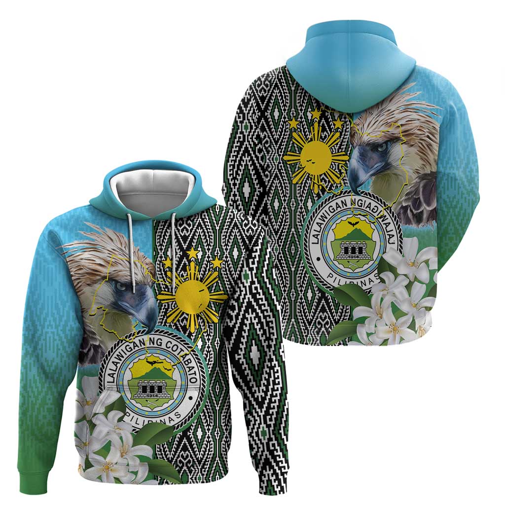 Cotabato Philippines Province Hoodie Filipino Eagle Sampaguita Tinalak Pattern LT14