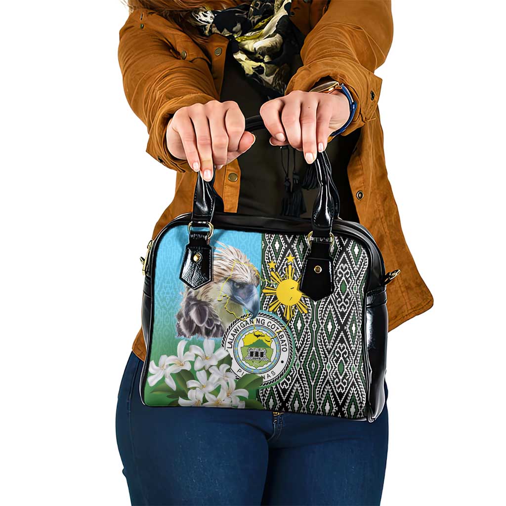 Cotabato Philippines Province Shoulder Handbag Filipino Eagle Sampaguita Tinalak Pattern LT14