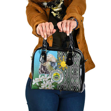 Cotabato Philippines Province Shoulder Handbag Filipino Eagle Sampaguita Tinalak Pattern LT14