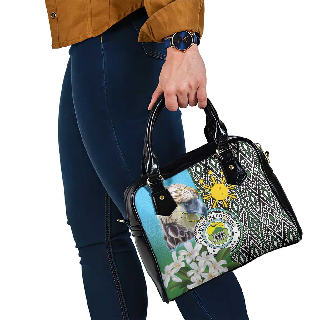 Cotabato Philippines Province Shoulder Handbag Filipino Eagle Sampaguita Tinalak Pattern LT14