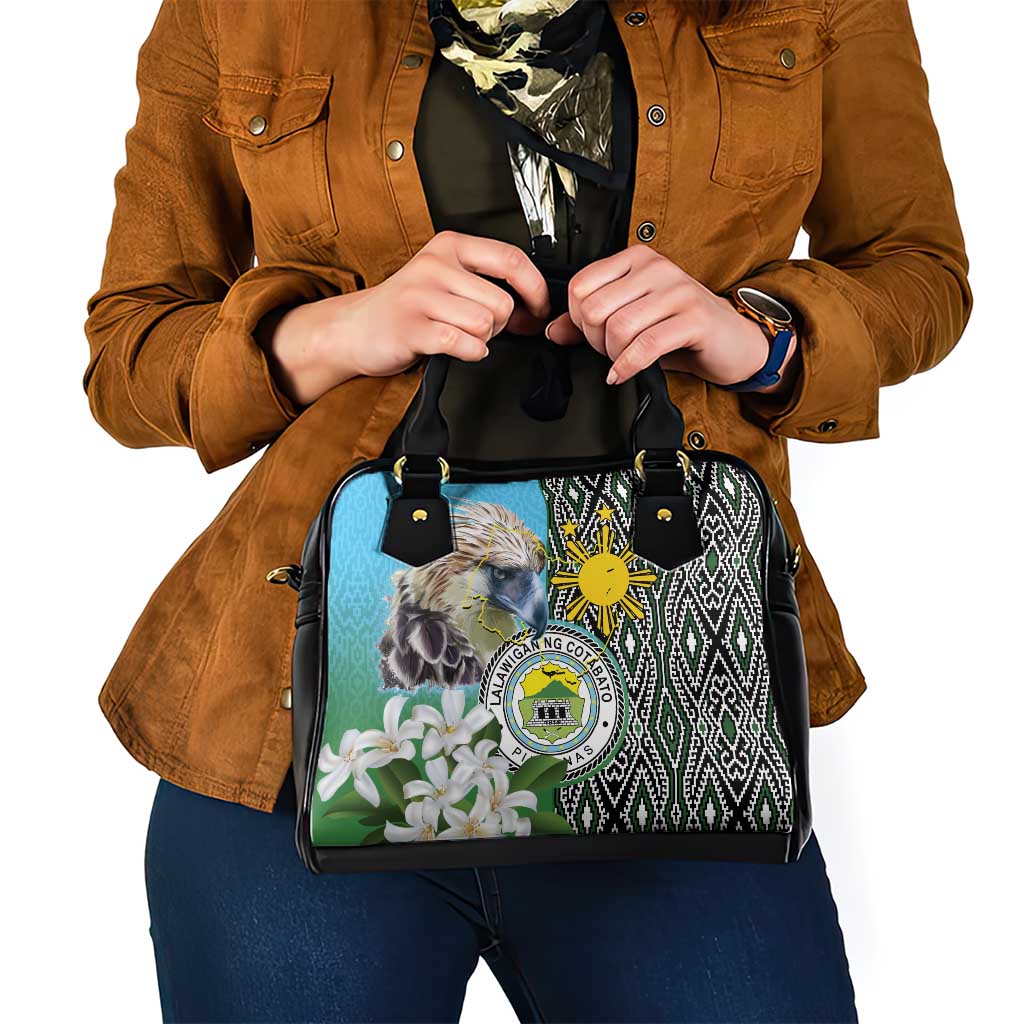 Cotabato Philippines Province Shoulder Handbag Filipino Eagle Sampaguita Tinalak Pattern LT14