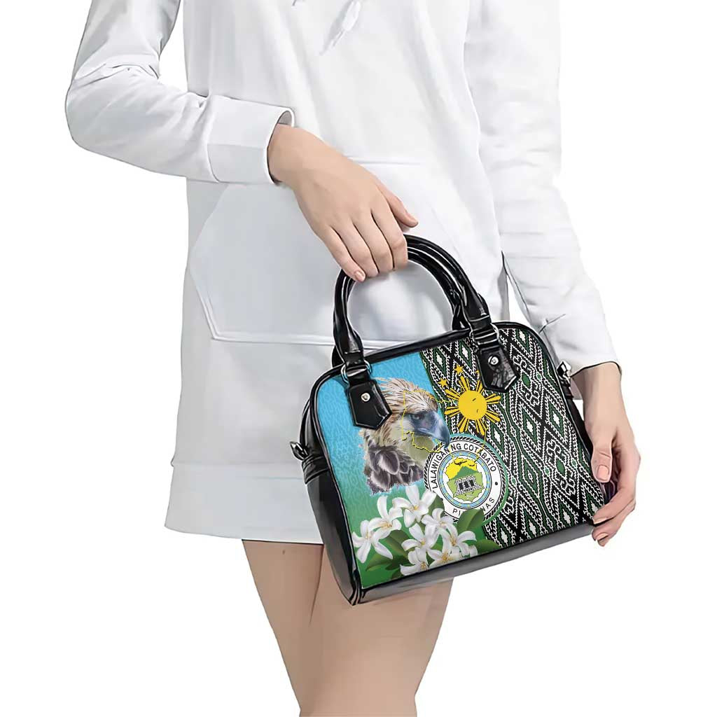 Cotabato Philippines Province Shoulder Handbag Filipino Eagle Sampaguita Tinalak Pattern LT14