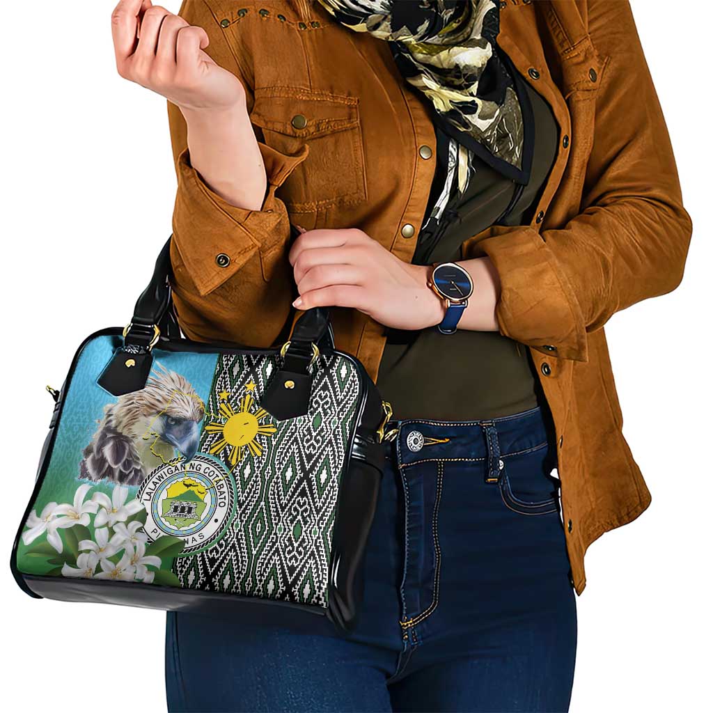 Cotabato Philippines Province Shoulder Handbag Filipino Eagle Sampaguita Tinalak Pattern LT14