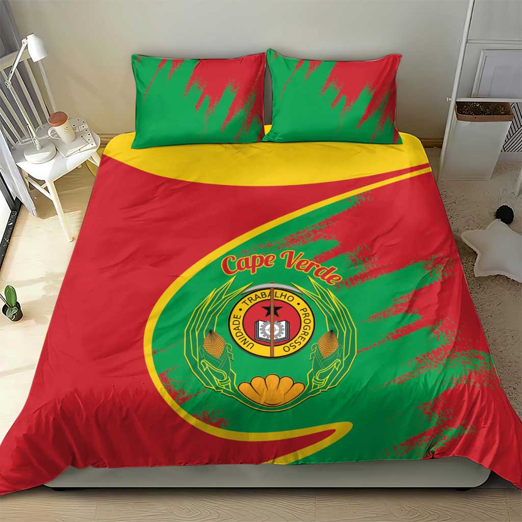 Cape Verde 1975-1992 Bedding Set Coat Of Arms Grunge Style LT14