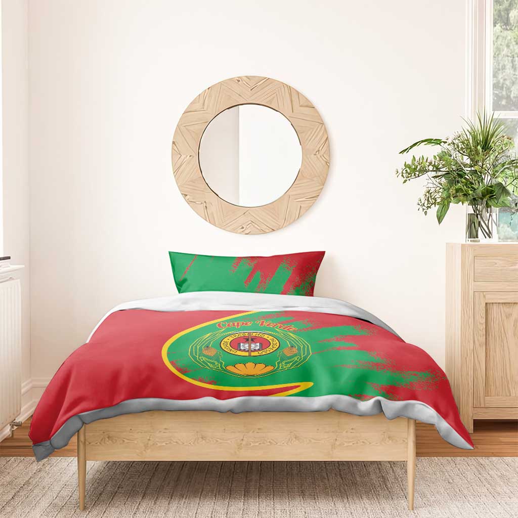 Cape Verde 1975-1992 Bedding Set Coat Of Arms Grunge Style LT14