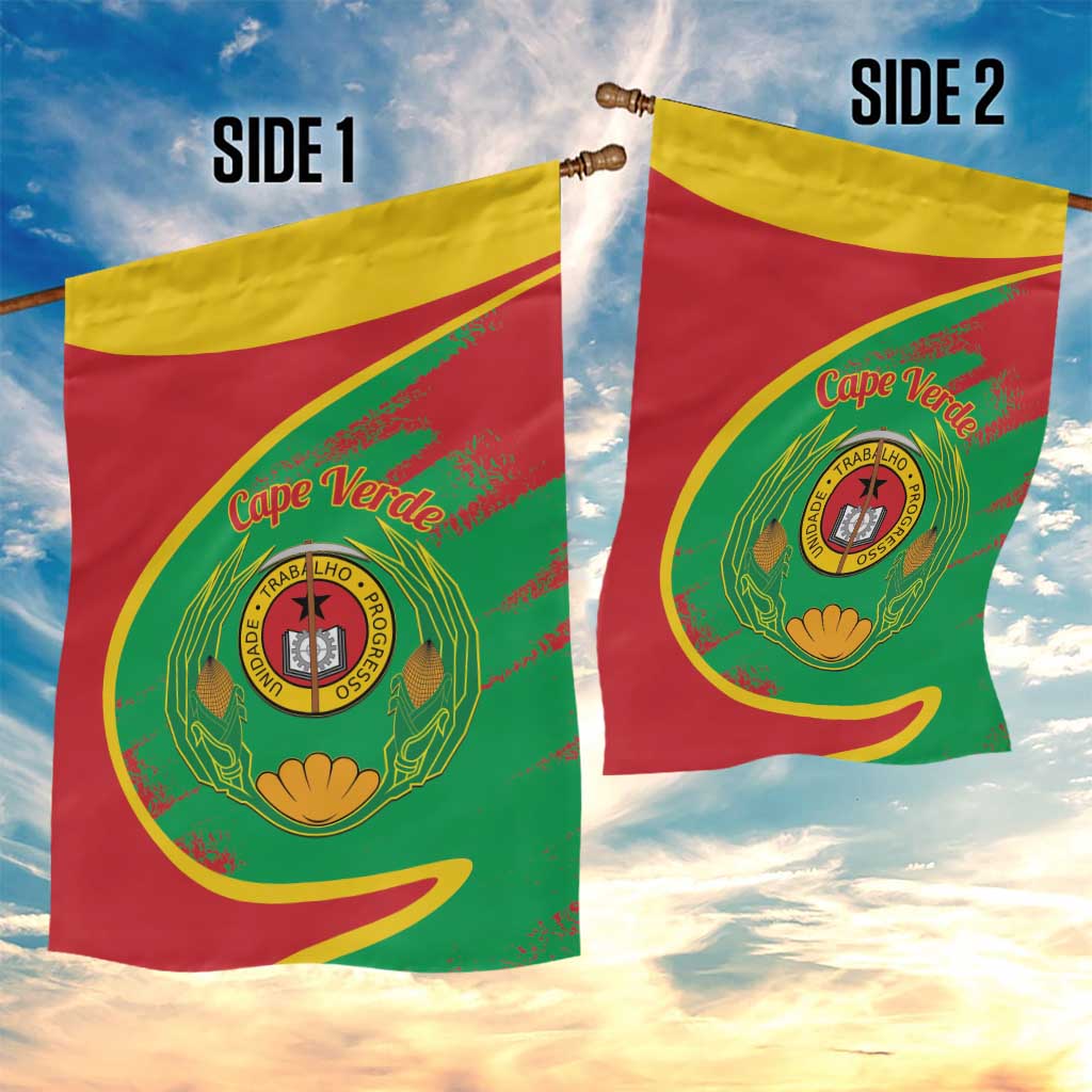 Cape Verde 1975-1992 Garden Flag Coat Of Arms Grunge Style LT14