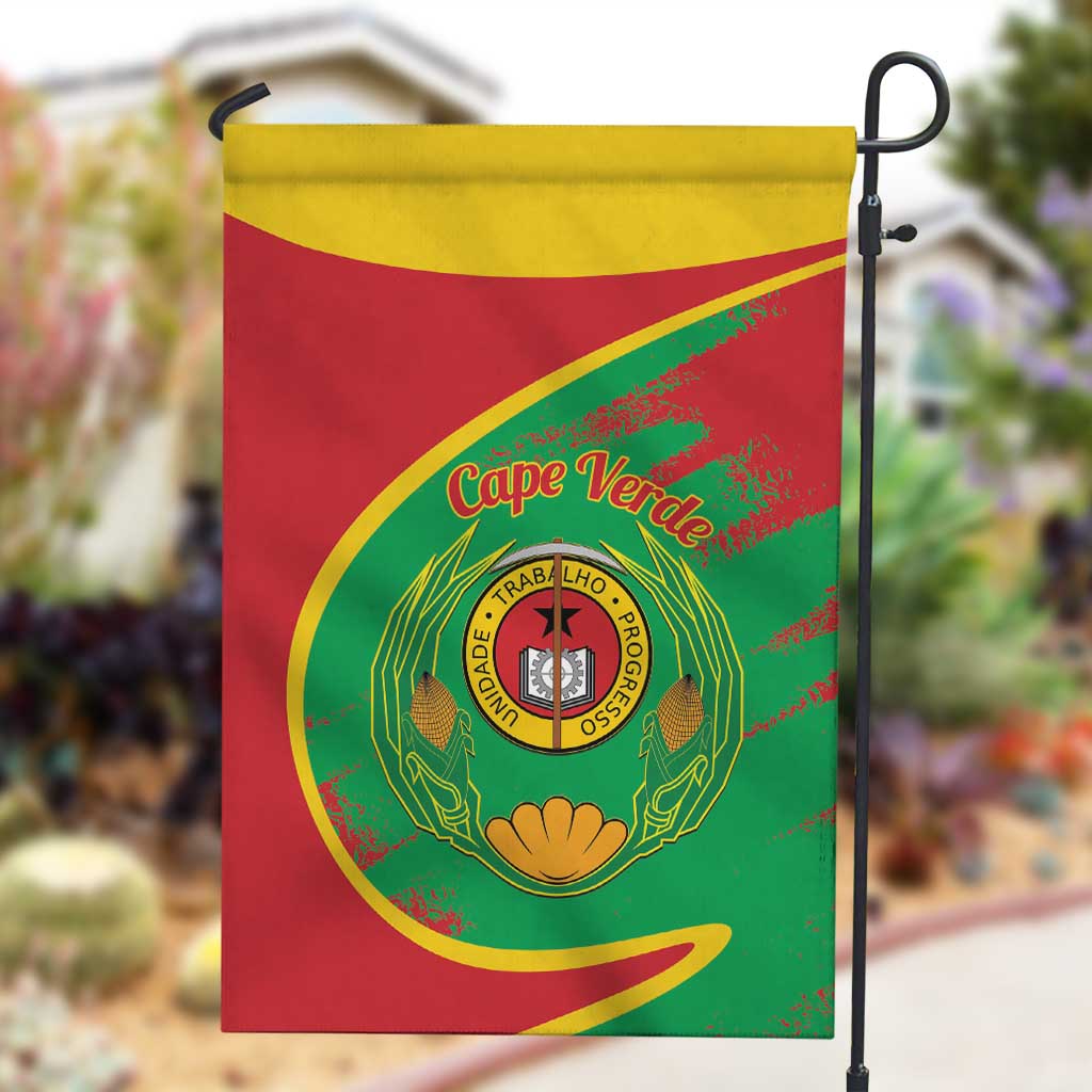 Cape Verde 1975-1992 Garden Flag Coat Of Arms Grunge Style LT14