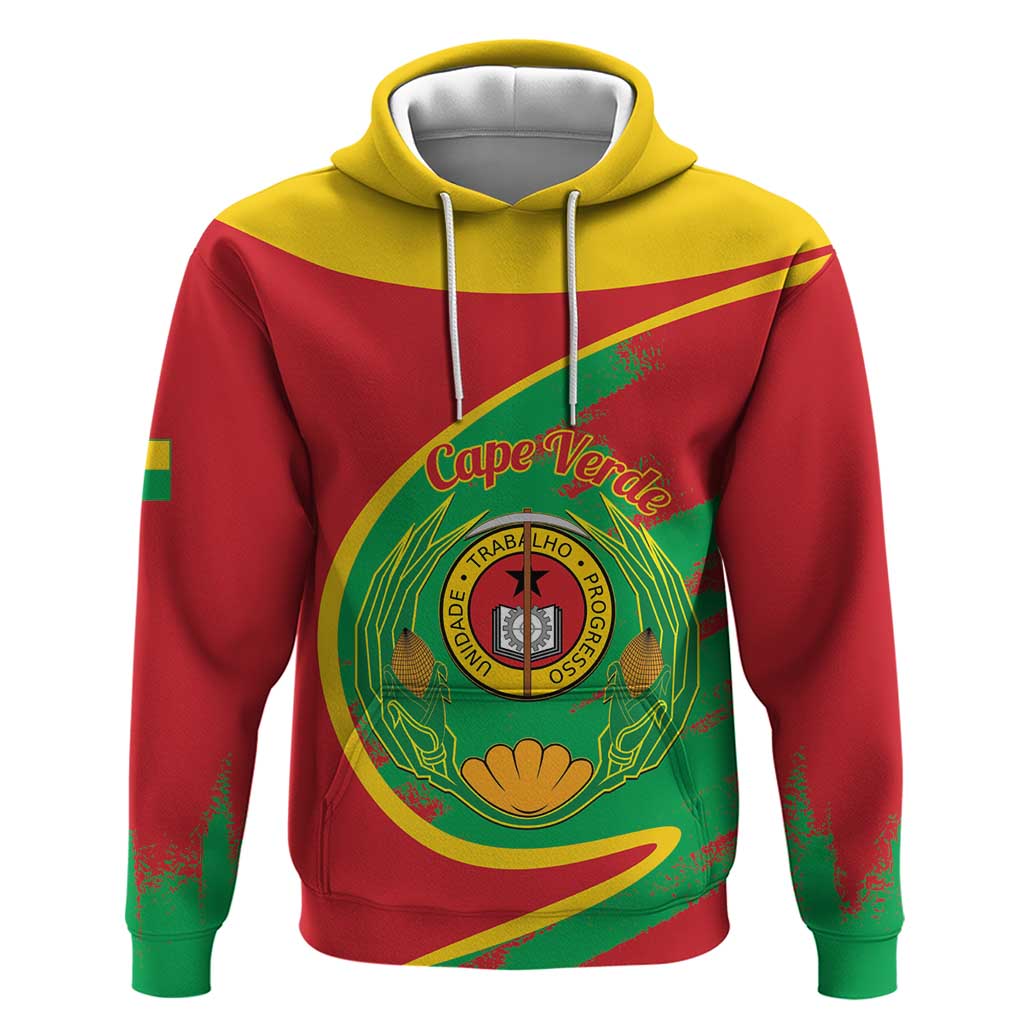 Cape Verde 1975-1992 Hoodie Coat Of Arms Grunge Style LT14