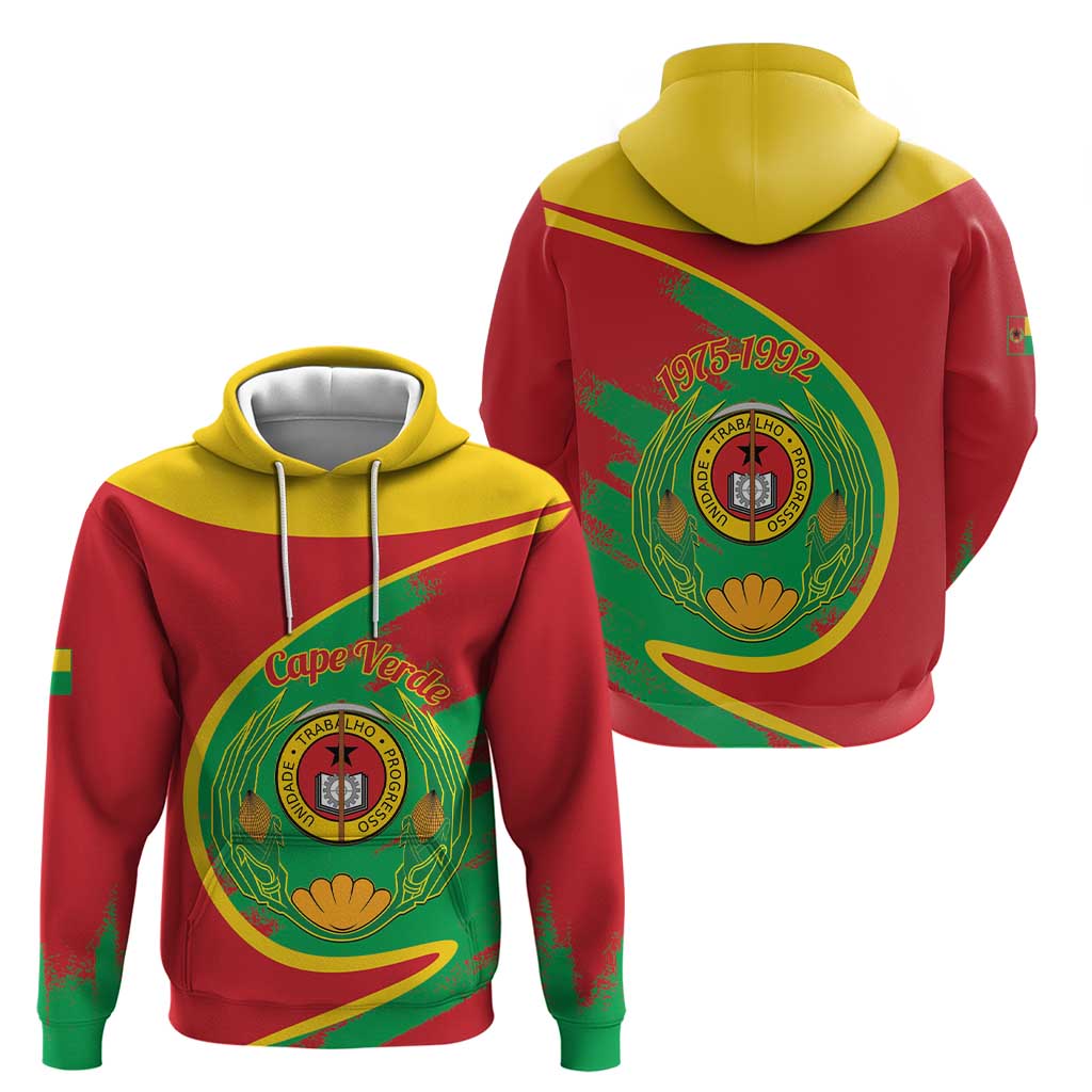 Cape Verde 1975-1992 Hoodie Coat Of Arms Grunge Style LT14