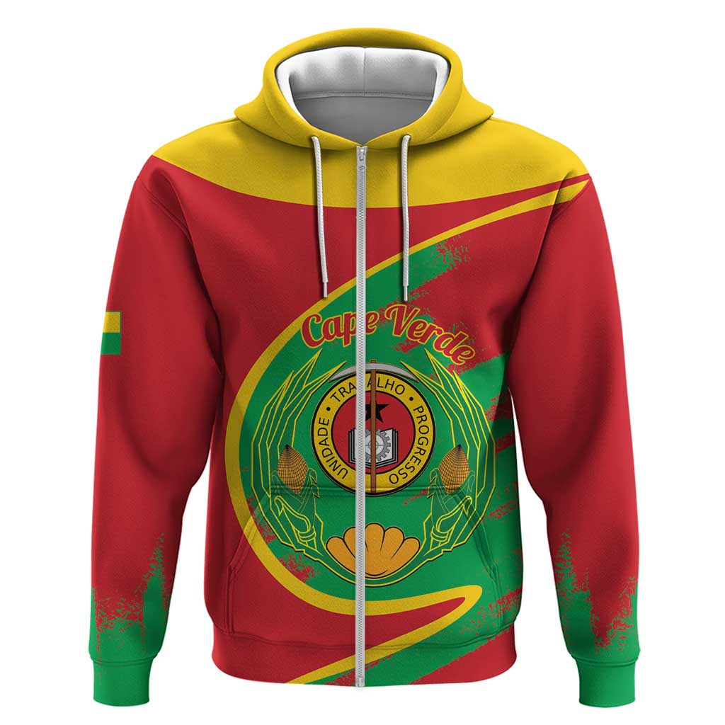 Cape Verde 1975-1992 Hoodie Coat Of Arms Grunge Style LT14