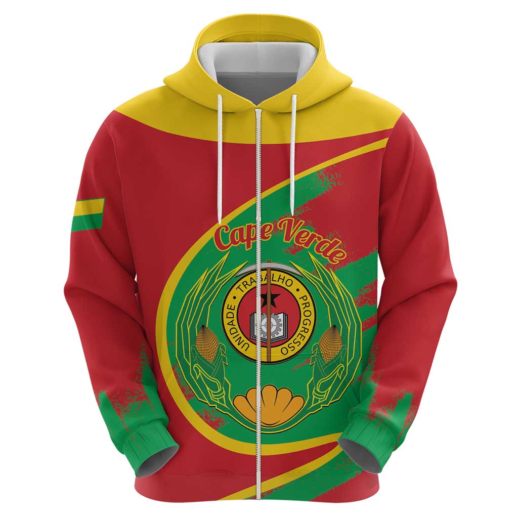 Cape Verde 1975-1992 Hoodie Coat Of Arms Grunge Style LT14